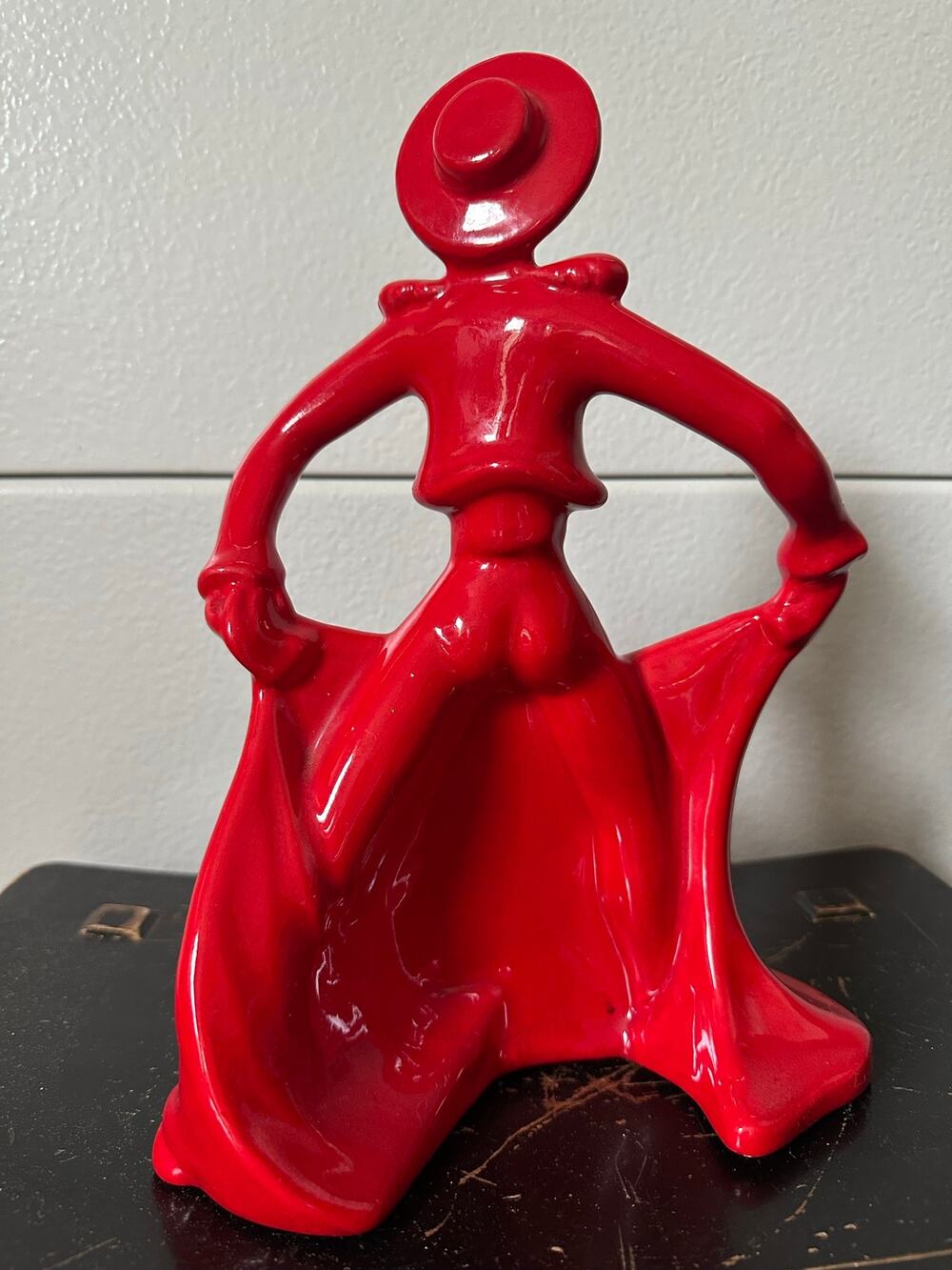 Vintage Mid century Royal Haeger pottery red matador figurine 1940-1950 12”